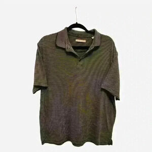 Jamaica Jaxx Men's XL Black Pinstripe Short Sleeve Polo Shirt